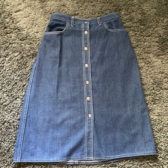 Vintage 70s denim skirt - Picture 1 of 8